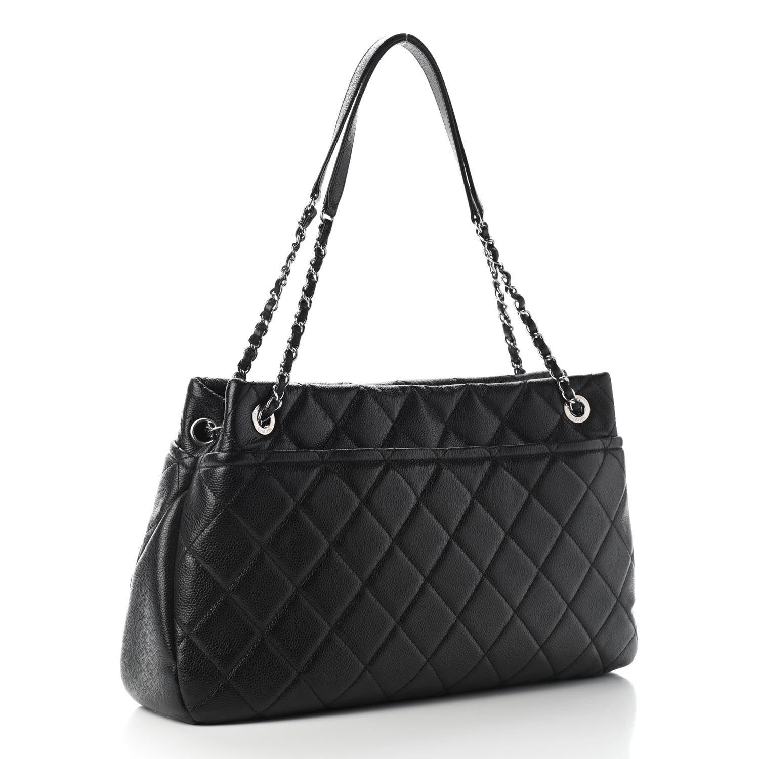 Chanel Caviar Quilted CC Timeless Soft Tote Black 3 of 10
