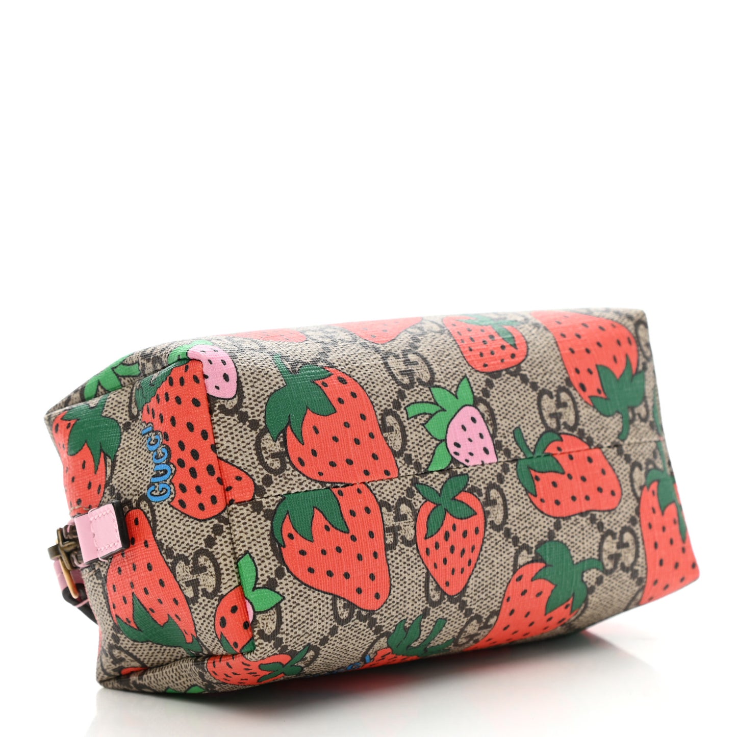 GG Supreme Monogram Strawberry Cosmetic Case