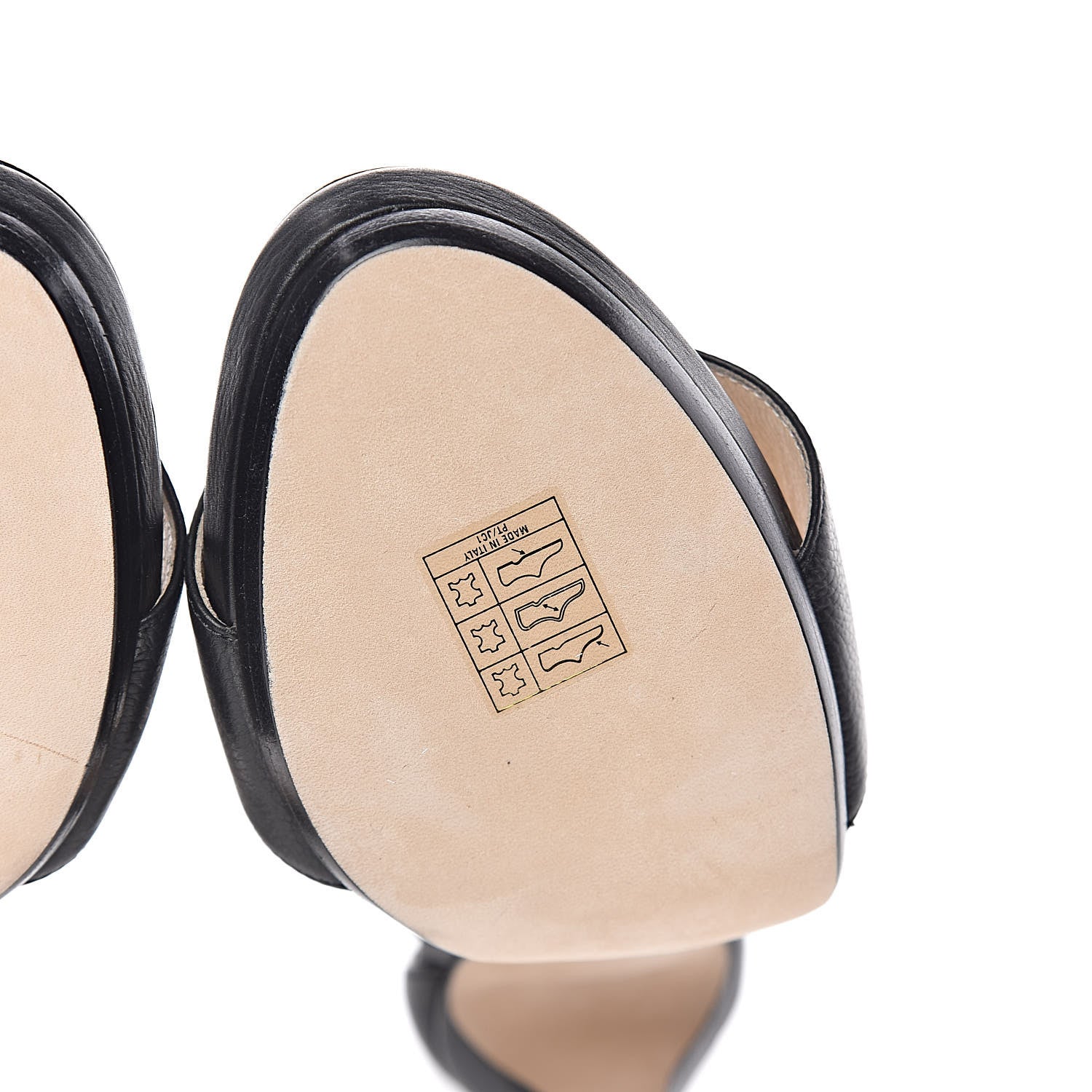 Jimmy Choo Grainy Calfskin Discus Sandals 38.5 Black 9 of 9