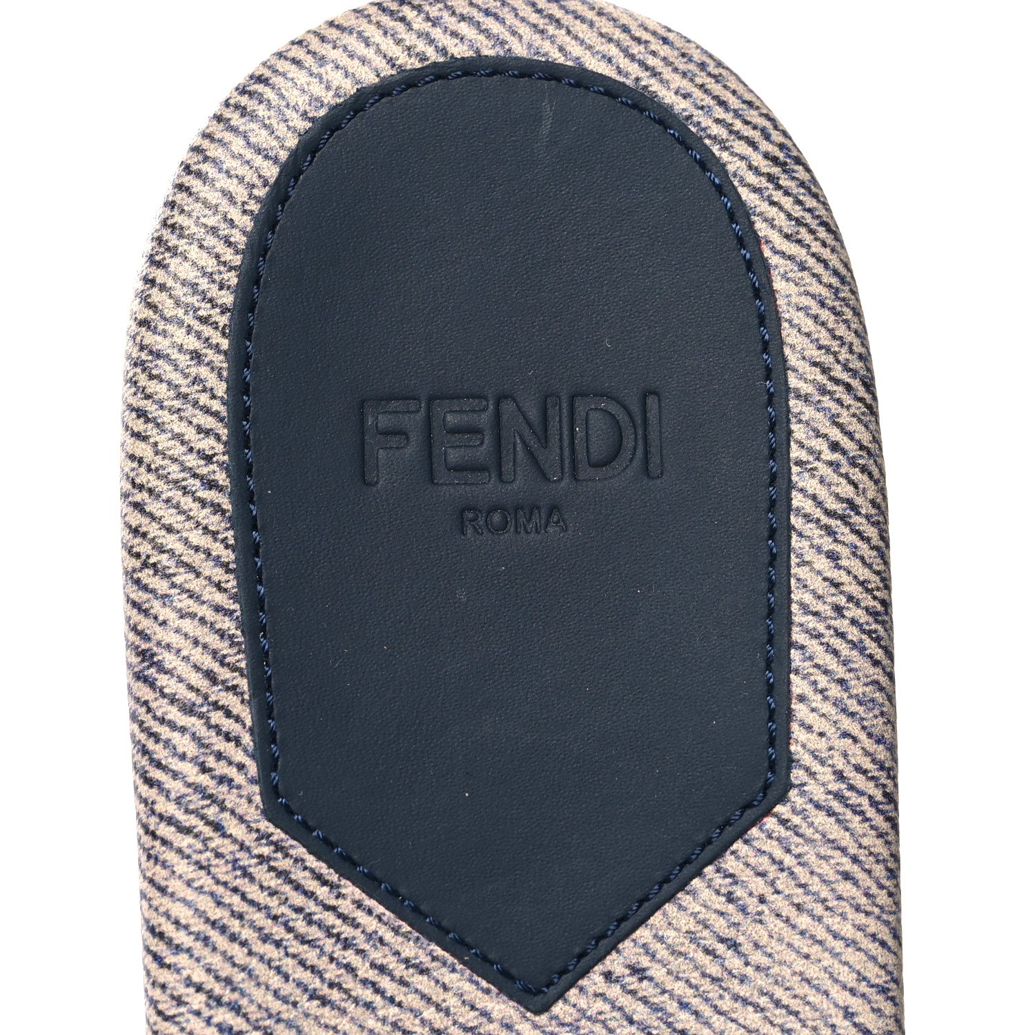 Fendi Vitello Pelle Stampa Denim Baguette Flat Slide Sandals 36 Azzurro 8 of 8