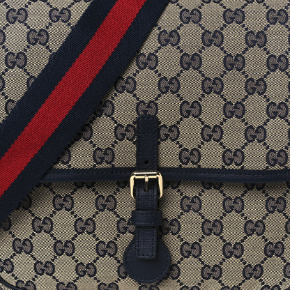 Gucci Monogram Web Childrens Messenger Bag Beige Blue 8 of 10