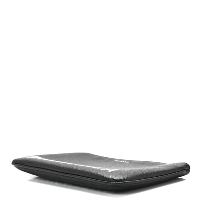 Balenciaga Calfskin Ville Logo Zip Pouch Black 8 of 10