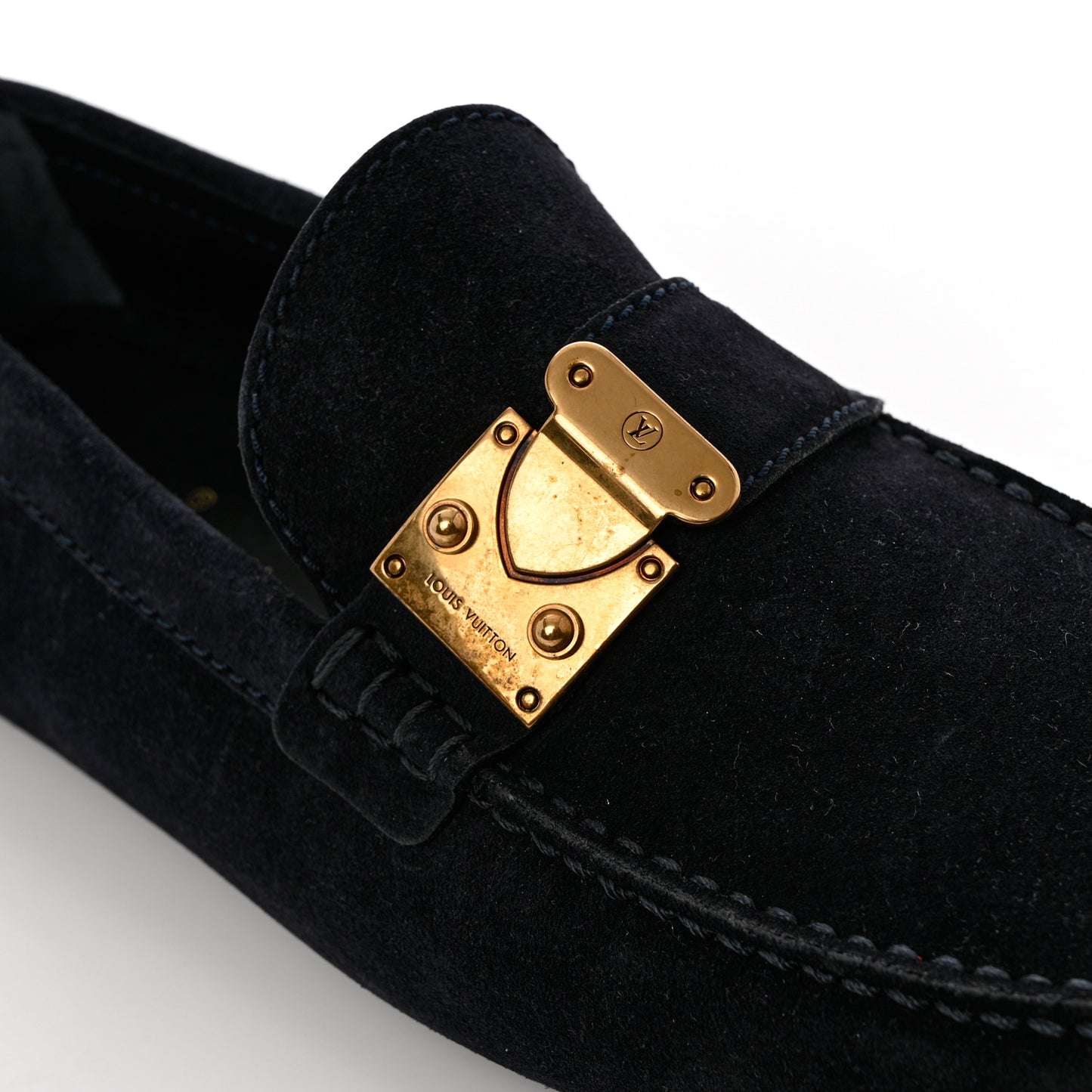 Suede Racetrack Moccasin Loafers 9 Marine