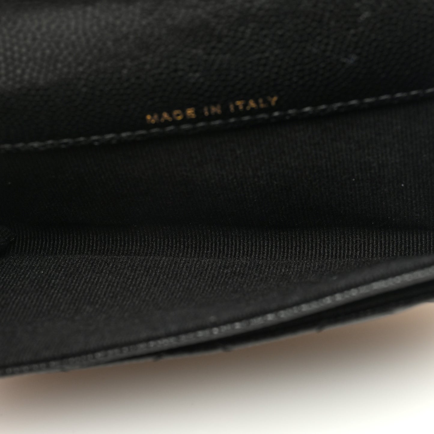 Caviar Quilted CC Flap Card Holder Black