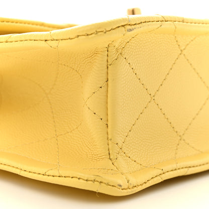 Chanel Caviar Quilted Mini Sweet Classic Flap Yellow 9 of 14