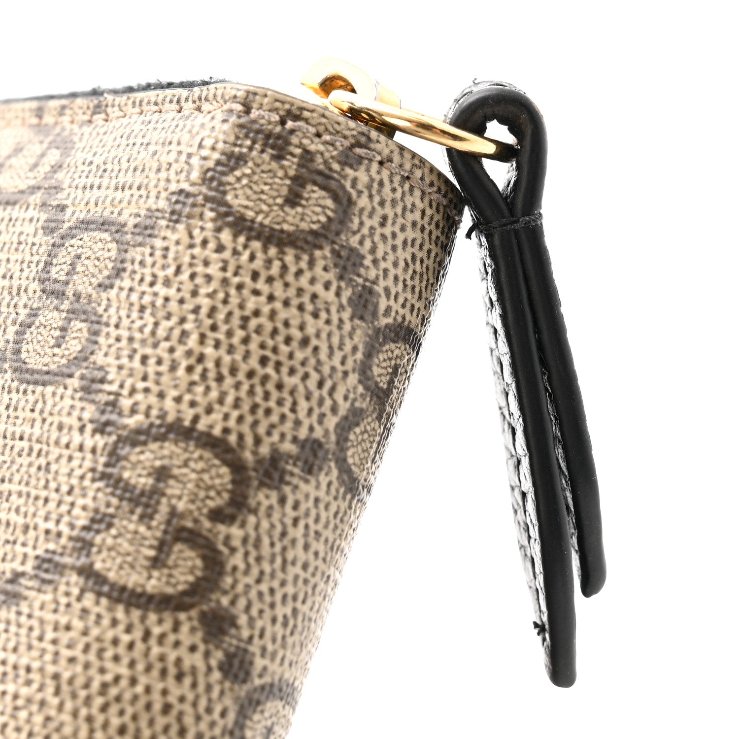 Gucci Dollar Calfskin GG Supreme Monogram GG Marmont Zip Around Wallet Black Beige Ebony 10 of 14