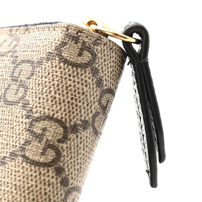 Gucci Dollar Calfskin GG Supreme Monogram GG Marmont Zip Around Wallet Black Beige Ebony 10 of 14