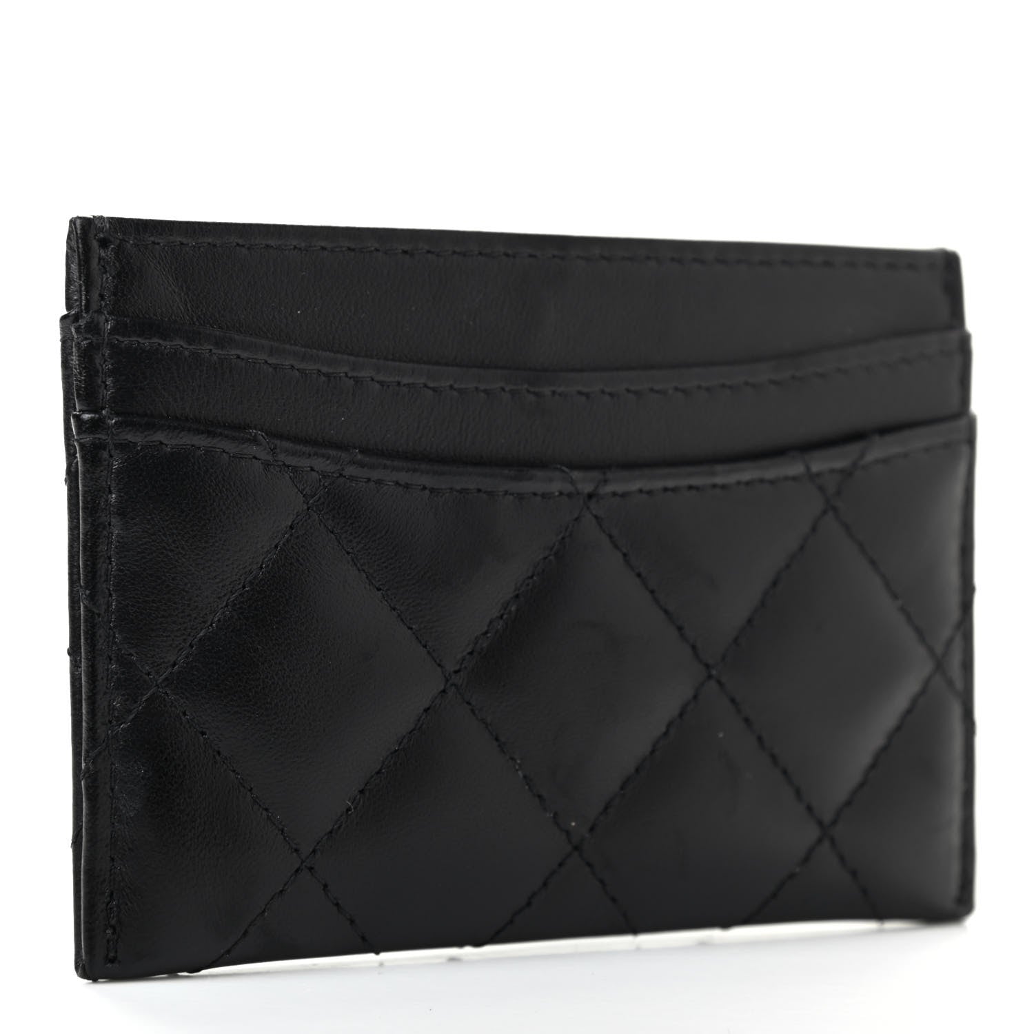 Chanel Lambskin Quilted Card Holder Black 3 of 8
