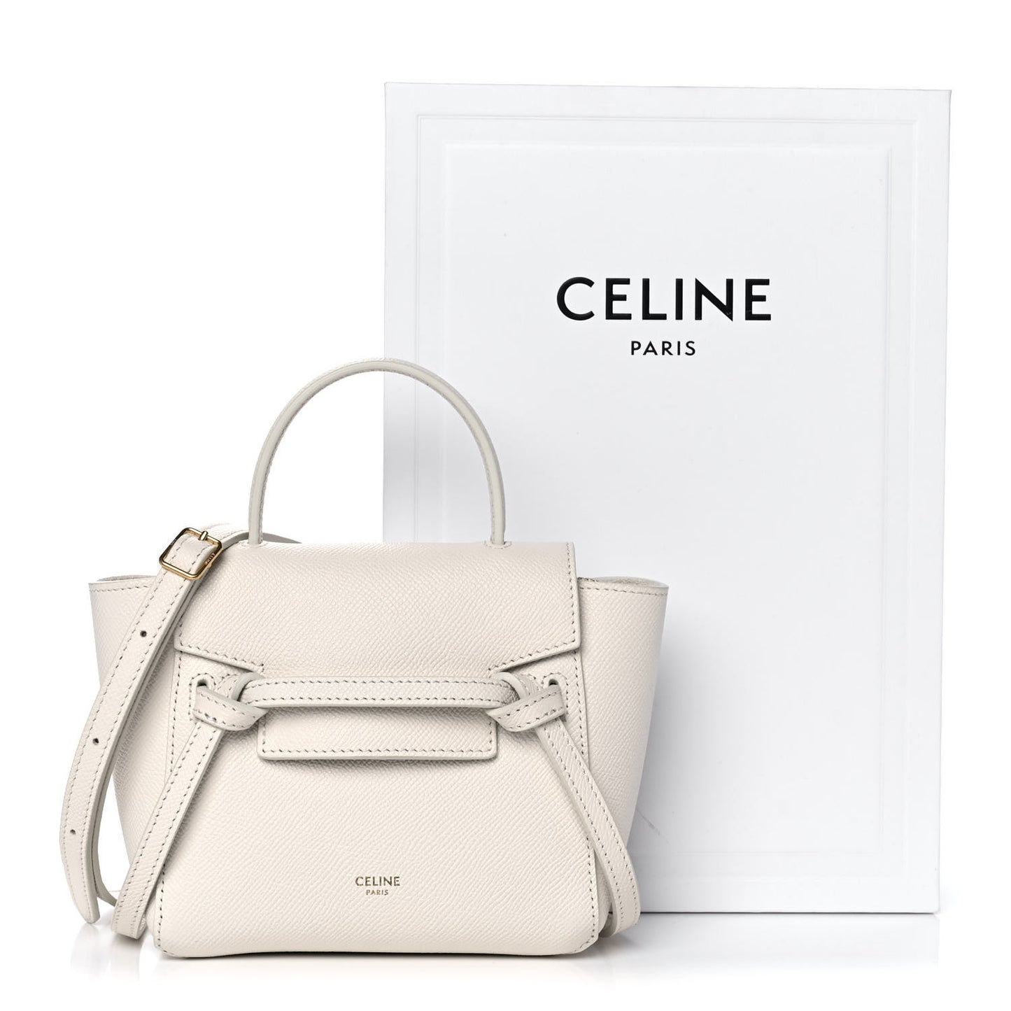 Grained Calfskin Pico Belt Bag Rice