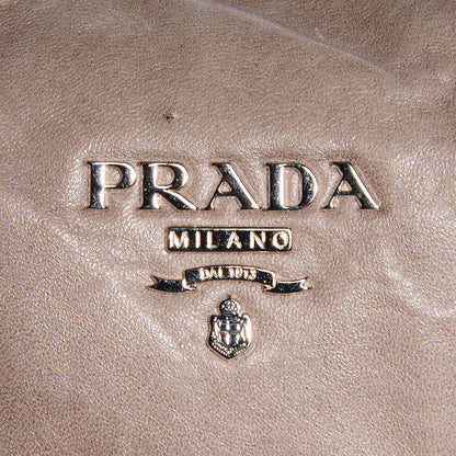 Prada Glace Calf Studded Large Trunk Bag Fumo Black 11 of 11