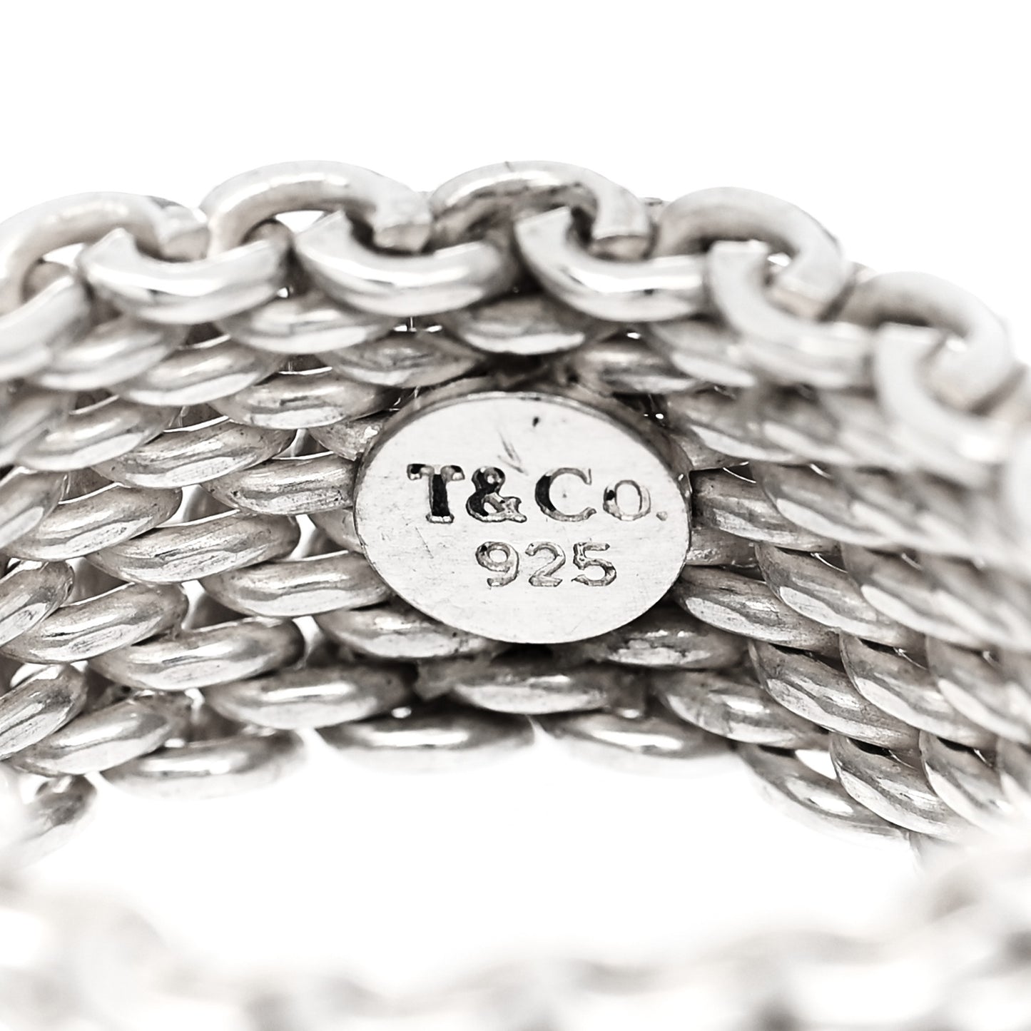 Sterling Silver Somerset Mesh Ring 52 6