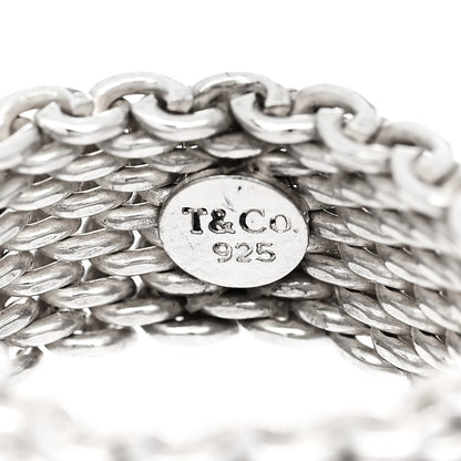 Tiffany Sterling Silver Somerset Mesh Ring 52 6 4 of 4
