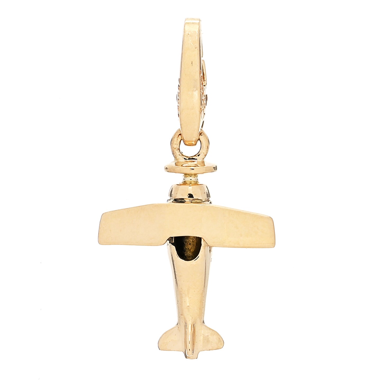 18K Yellow Gold Airplane Charm