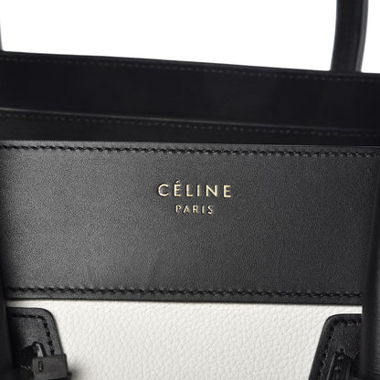 Celine Baby Grained Calfskin Tri-color Mini Luggage White Liquorice 6 of 9