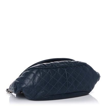 Chanel Caviar Half Moon Large Flap Navy 3 of 11