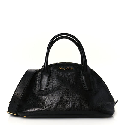 Miu Miu Goatskin Madras Bauletto Black 1 of 9