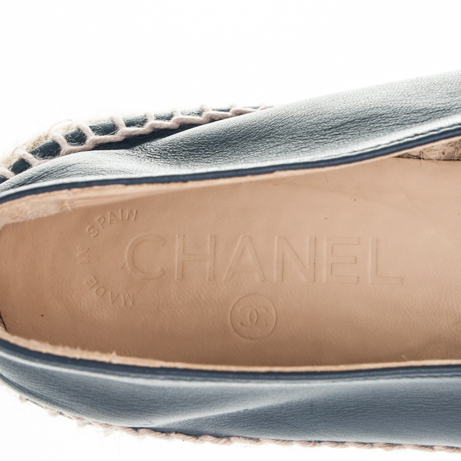 Chanel Lambskin CC Espadrilles 40 Dark Navy 9 of 10