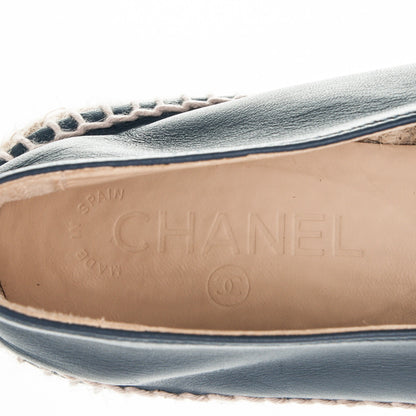 Chanel Lambskin CC Espadrilles 40 Dark Navy 9 of 10