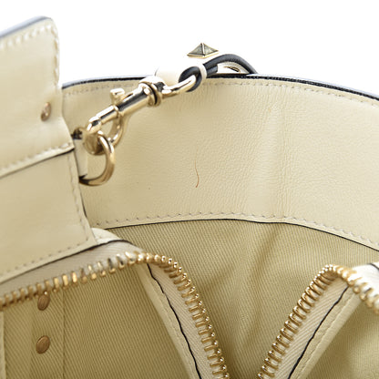 Valentino Garavani Vitello Rockstud Double Handle Tote Ivory 12 of 14