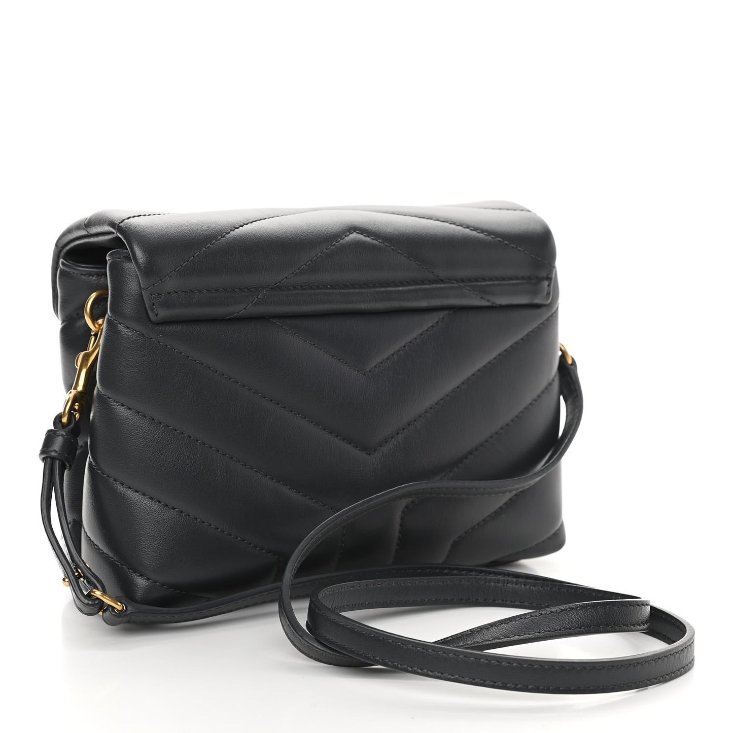 Calfskin Y Quilted Monogram Toy Loulou Crossbody Bag Graphite