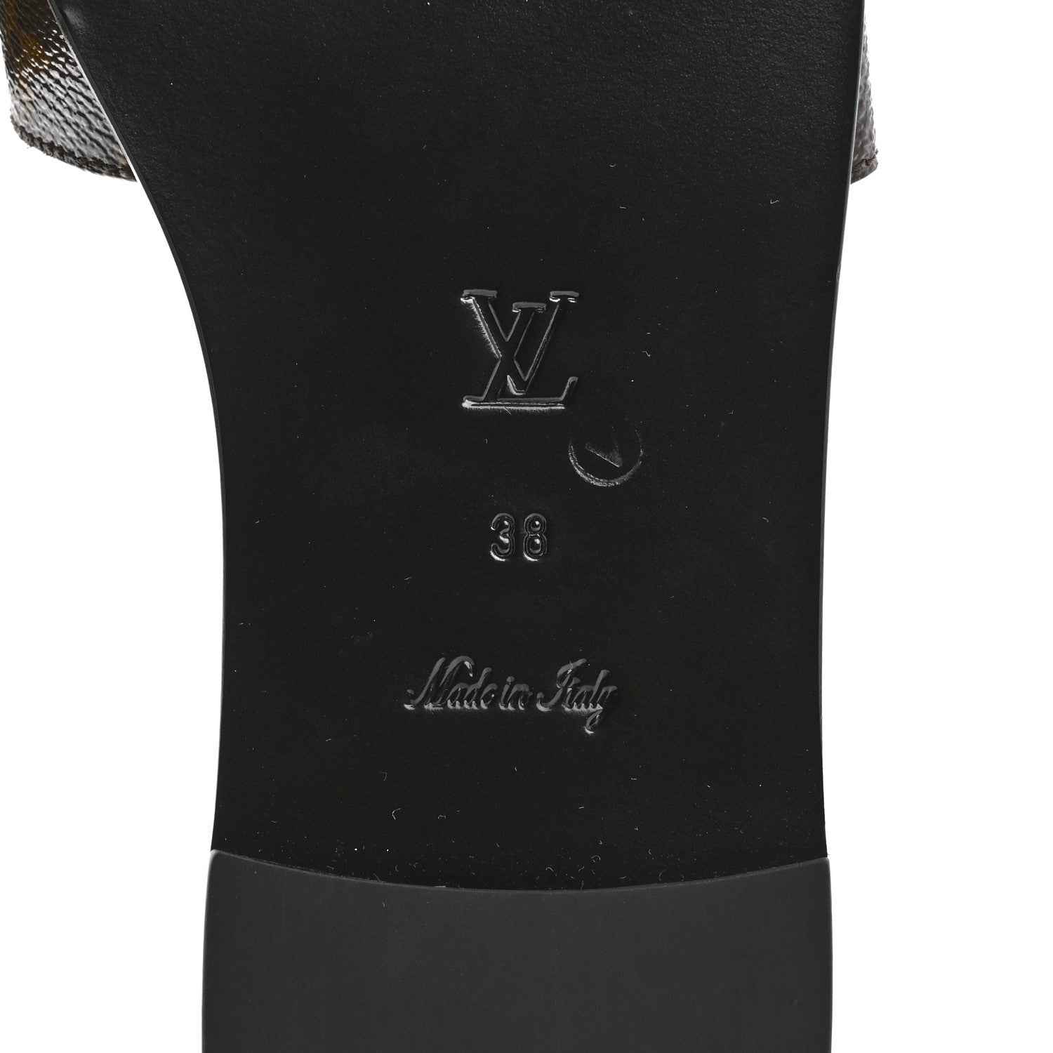 Louis Vuitton Patent Monogram Lock It Flat Mules 38 8 of 10