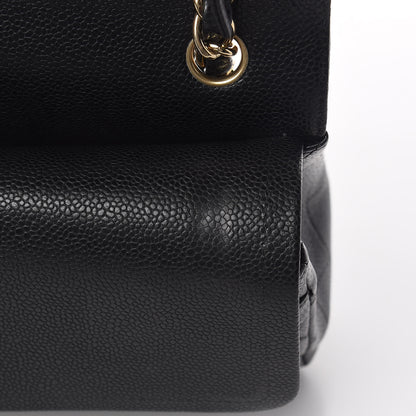 Chanel Caviar Quilted Jumbo Double Flap Black 12 of 18