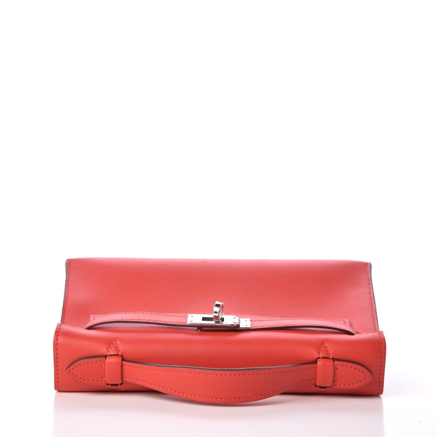 Hermes Swift Kelly Pochette Clutch Rouge Tomate 7 of 26