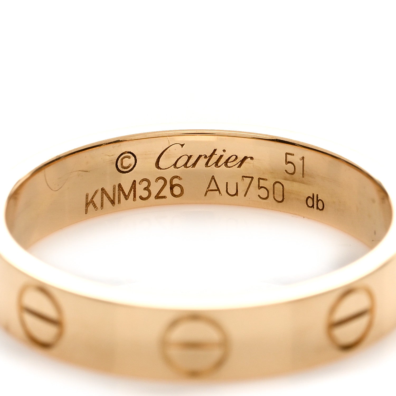 Cartier 18K Yellow Gold 3.5mm LOVE Wedding Band Ring 51 5.75 3 of 4