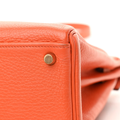 Hermes Togo Kelly Retourne 32 Orange 10 of 13
