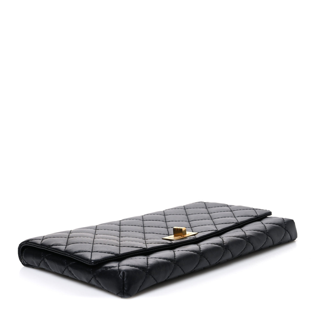 Chanel Aged Calfskin Quilted Reissue 2.55 Clutch Black 4 of 7