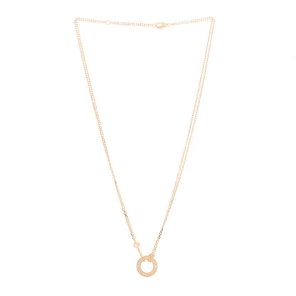 Cartier 18K Pink Gold 2 Diamond LOVE Necklace 2 of 5