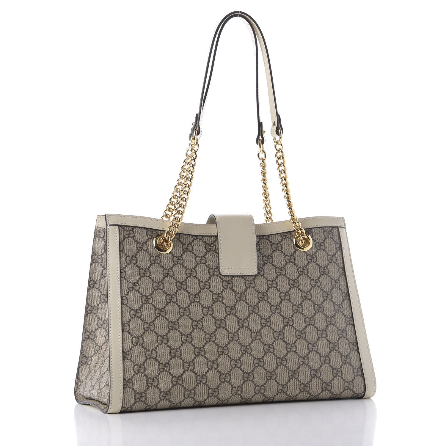 Gucci GG Supreme Monogram Medium Padlock Tote White 2 of 10