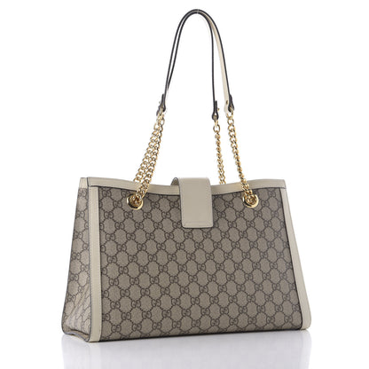 Gucci GG Supreme Monogram Medium Padlock Tote White 2 of 10