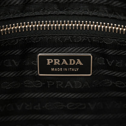 Prada Calfskin Embossed Crocodile Bauletto Bag Green 6 of 22