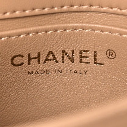 Chanel Lambskin Quilted Mini Heart Charms Flap Beige 6 of 10