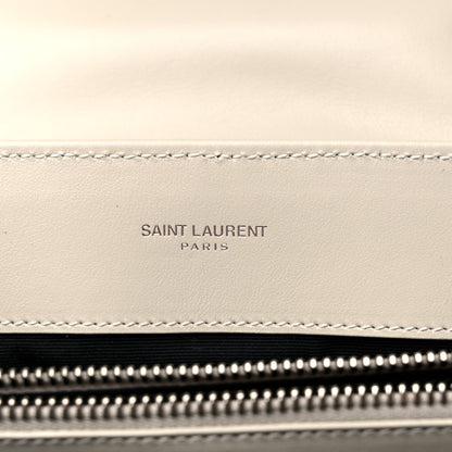 Saint Laurent Calfskin Y Quilted Monogram Medium Loulou Chain Satchel Ivory 6 of 9
