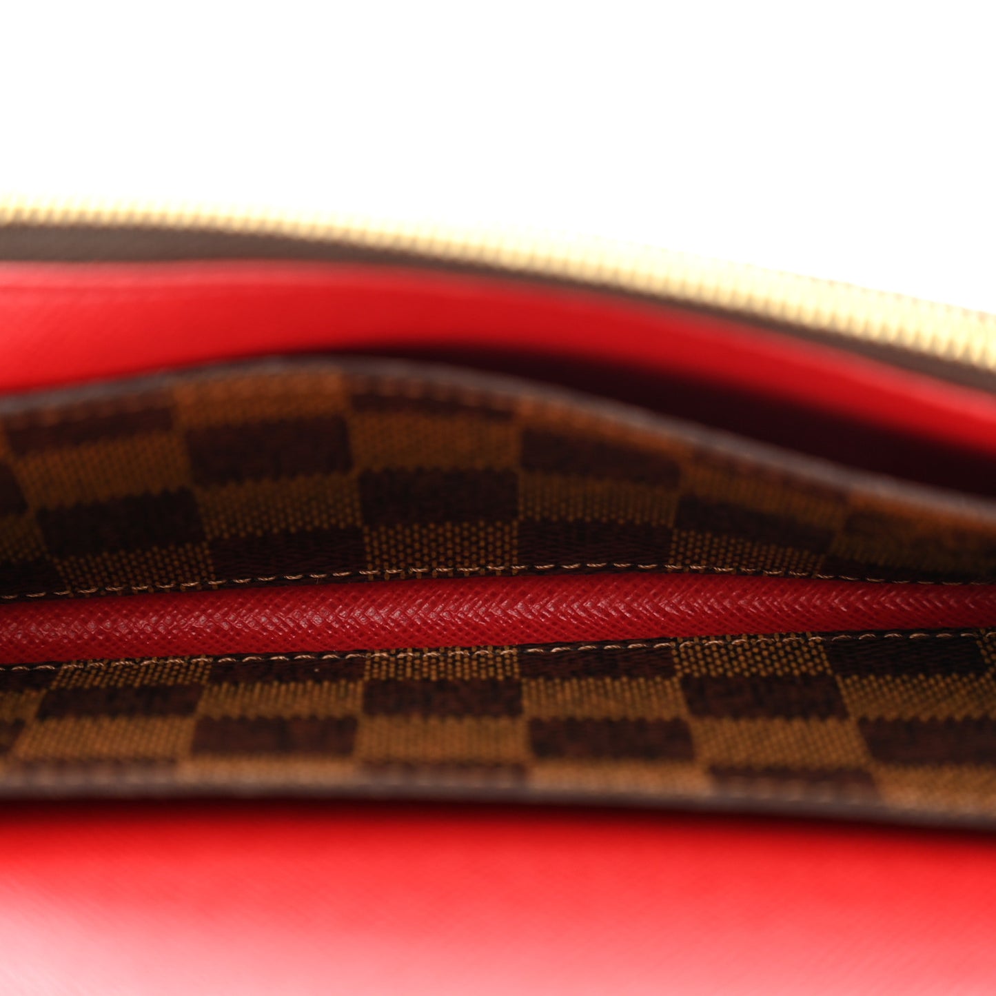 Damier Ebene Emilie Wallet Red