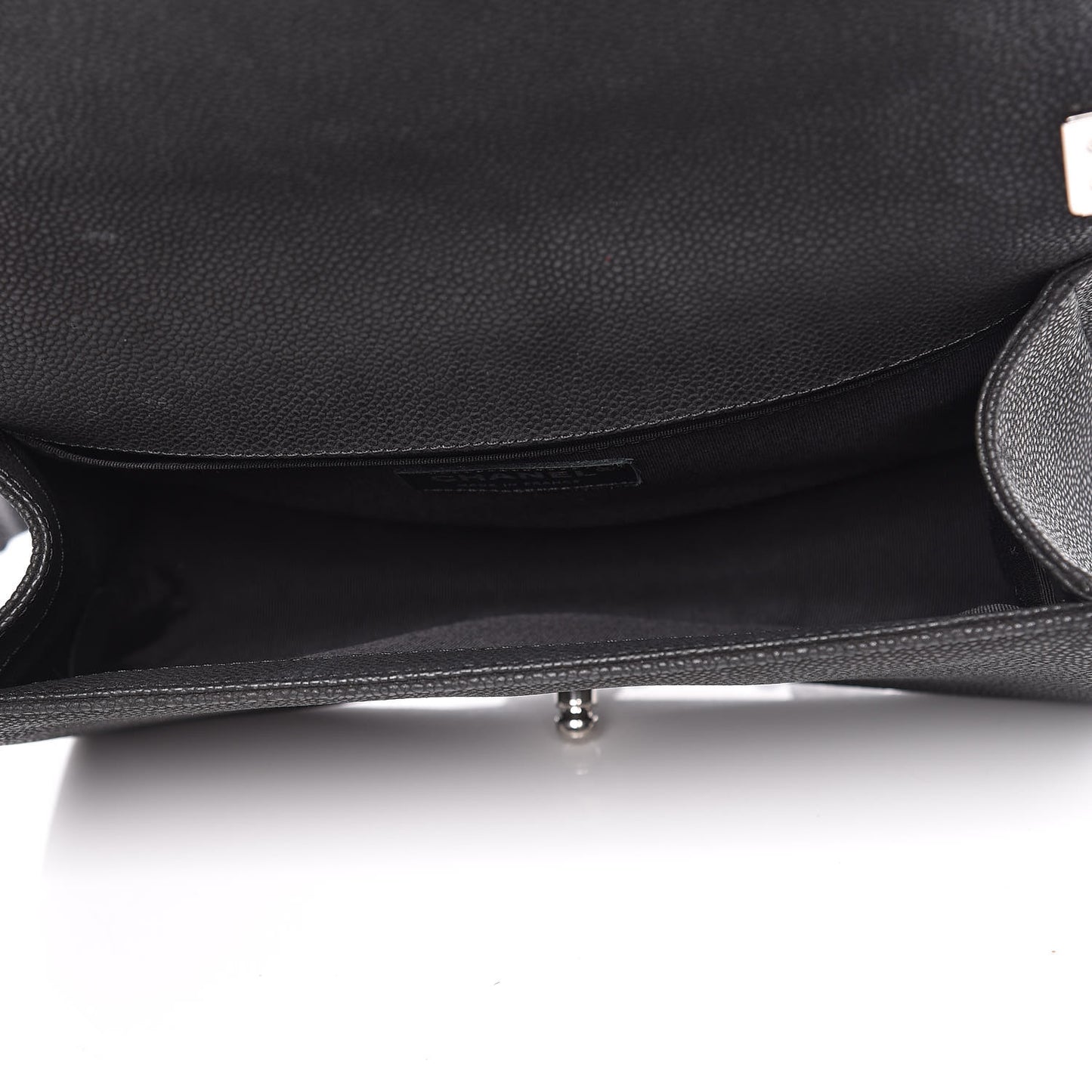 Iridescent Caviar Quilted Medium Boy Flap Black