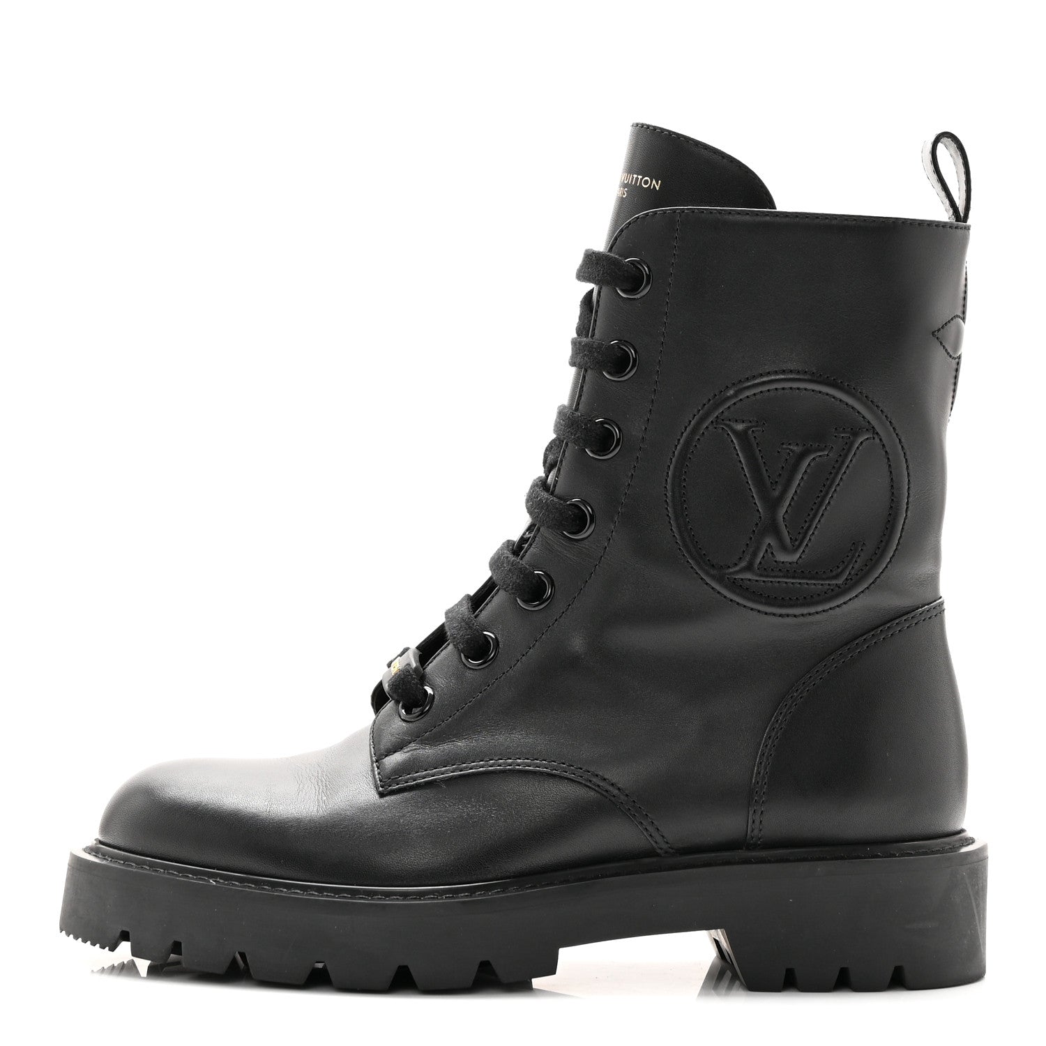Louis Vuitton Calfskin Territory Ranger Boots 37 Black 1 of 11