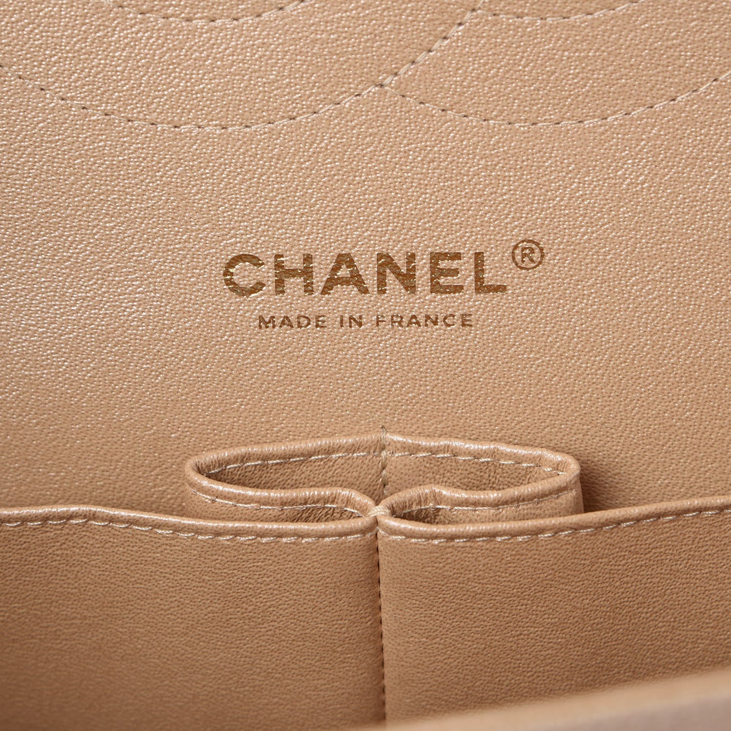Chanel Iridescent Caviar Quilted Jumbo Double Flap Beige 6 of 10