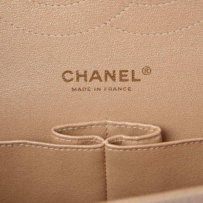 Chanel Iridescent Caviar Quilted Jumbo Double Flap Beige 6 of 10