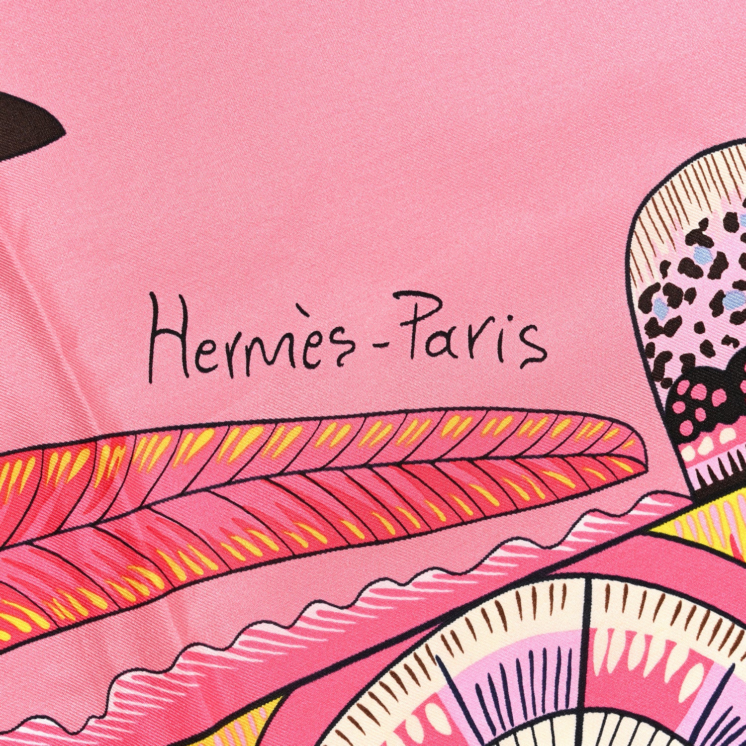 Hermes Silk The Savana Dance Wash 140 Scarf Rose Malabar Jaune Vieux Rose 2 of 6