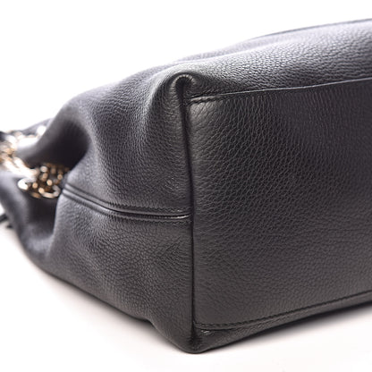 Gucci Pebbled Calfskin Medium Soho Chain Shoulder Bag Black 8 of 14