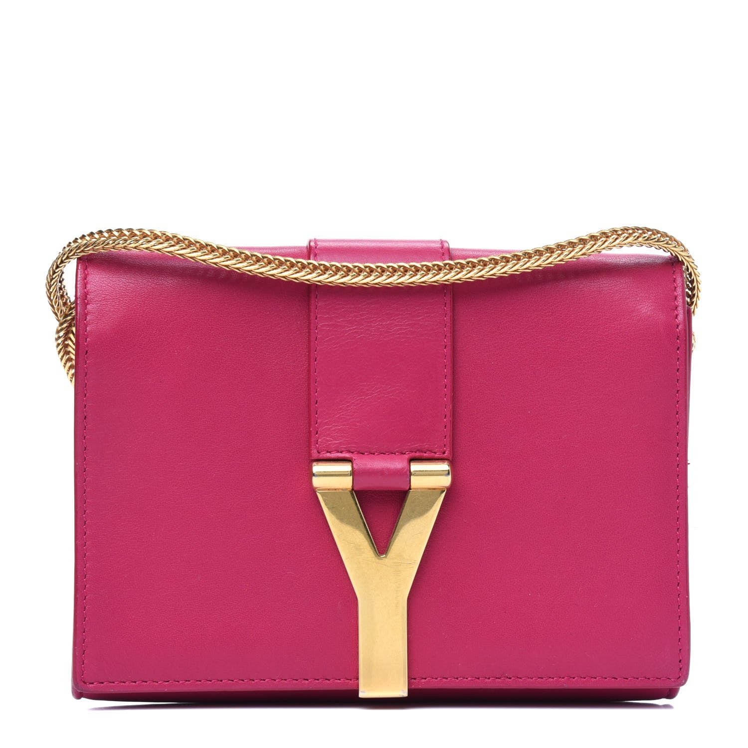 Saint Laurent Calfskin Small Classic Y Satchel Fuchsia 1 of 20