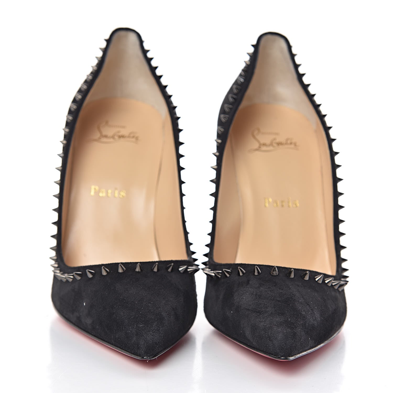 Christian Louboutin Veau Velours Anjalina 100 Pumps 38 Black 2 of 9