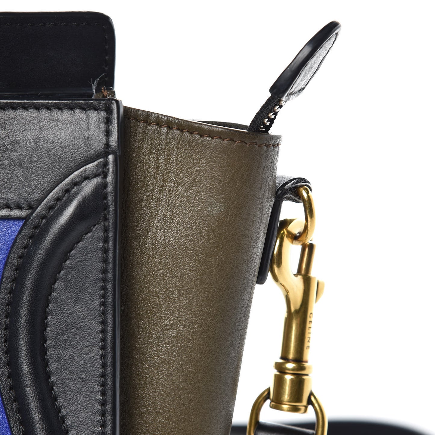 Smooth Calfskin Nano Tri-Color Luggage Indigo