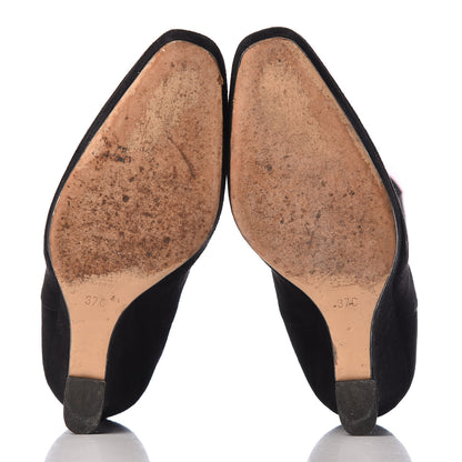 Gucci Suede Ankle Wedge Booties 37 Black 6 of 13