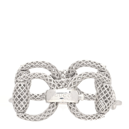 Gucci Sterling Silver Horsebit Diamantissima Bracelet 2 of 4