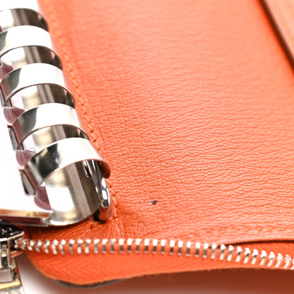 Hermes Shiny Alligator Globe Trotter Zip Agenda GM Orange 8 of 8