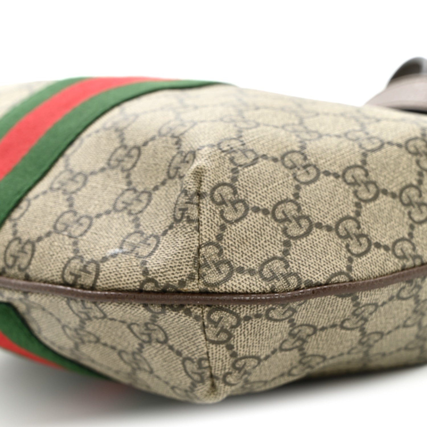 Gucci GG Supreme Monogram Web Small Ophidia Half Moon Hobo Brown 10 of 11